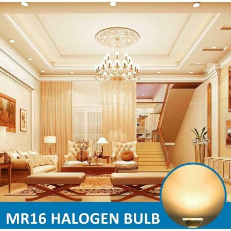 Ampoule Halogene pack de 6 GU5.3 35W 12V, 400lm Blanc Chaud 2700K Dimmable, Ampoule Spot Halogène MR16