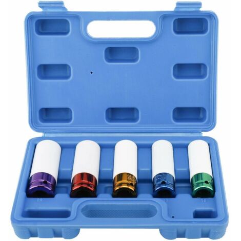 Douilles impact sur rack 1/2'' 6 pans pour jante alu - de 15 à 22 mm - 5 pièces | SP Tools | SP20390 main image 1