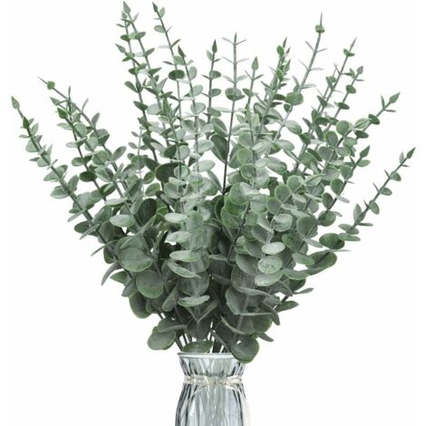 48Pcs Branches D'eucalyptus Artificielle Tiges D'eucalyptus