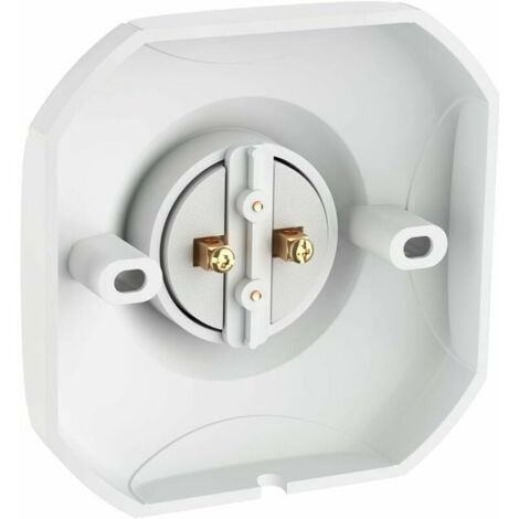 lot de 4 Douille d'ampoule LED E27, douille E27 en céramique et base en plastique, douille murale E27, douille E27 blanche avec anneau pour éclairage d'entrée/plafonnier/balcon