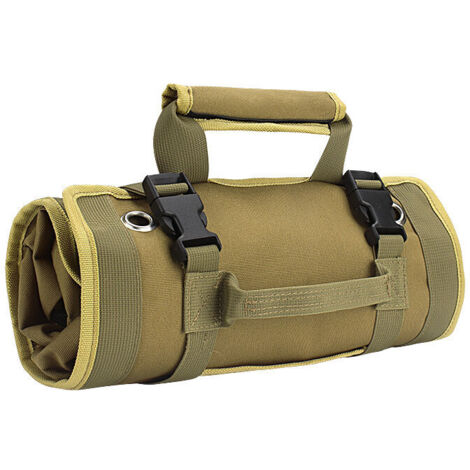 Longride Rouleau D'Outils, 35x25xm Kaki, Waxcotton pour Harley