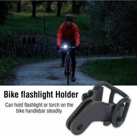 Support Fixation Tournant Vélo VTT Pour Lampe De Poche Torche Noir