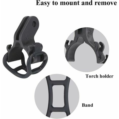 Support de lampe de poche, support de lampe de vélo, support de lampe de poche universel stable pour guidon de vélo, pince de fixation de support de lampe de poche de vélo, pour vélo de montagne en pl