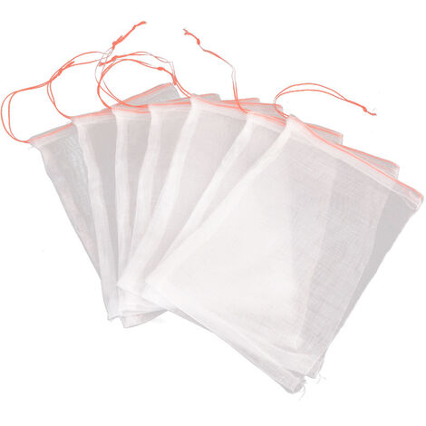 100 Sacs Protection Fruits En Organza - Taille 20x30 Cm - Anti-insectes Et Oiseaux - Réutilisables Et Lavables