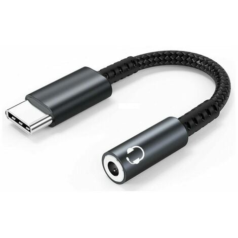 Adaptateur USB C vers Jack, Adaptateur USB C vers Jack 3,5 mm, Adaptateur  auxiliaire USB