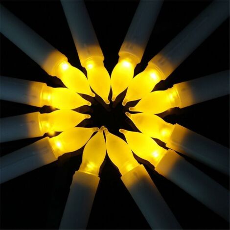 Bougies LED – Longues bougies Menorah – Lot de 12 bougies sans flamme alimentées par piles AA 16,5 x 2 cm pour fête, mariage, décoration de Noël, lumières ambiantes