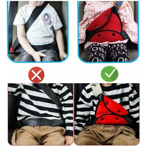 2 pièces (bleu, rouge) protege ceinture de securite enfant, universels  réglables protection ceinture de sécurité enfant
