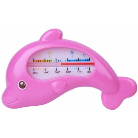 Rose Thermomètre de bain pour bébé en forme de dauphin - Outil de test de  température