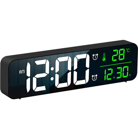 Réveil électrique LED numérique Therye.com, horloge de téléphone