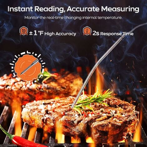 Thermomètre à viande numérique pour la cuisson, écran tactile LCD