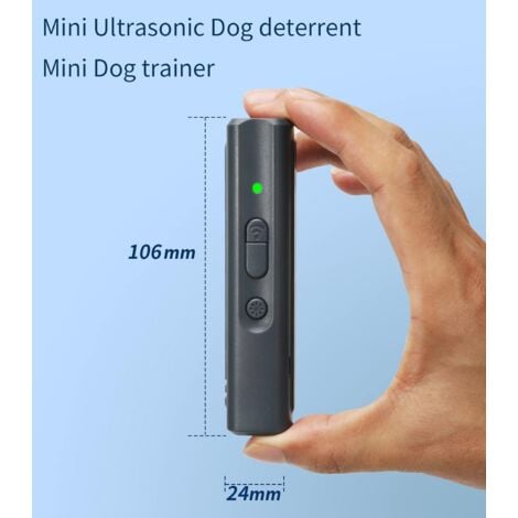USB LED repoussant, Répulsif à ultrasons pour Chien Dispositif de Conduite de Chien Rechargeable  Dresseur de Chien Portable Dispositif Anti-aboiement avec lanière à indicateur