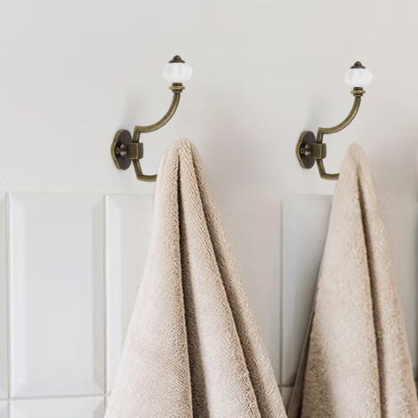 Noir Vintage Décor Crochet Robuste Porte-Vêtements Mural Porte-Clés