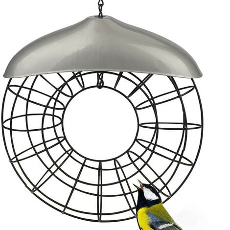 Mangeoire à oiseaux suspendue en métal avec crochet, Station d'alimentation pour  oiseaux suspendue de luxe
