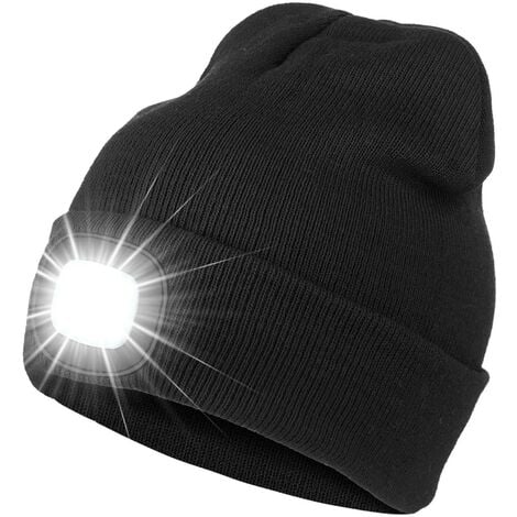 Bonnet lumineux à LED - rechargeable