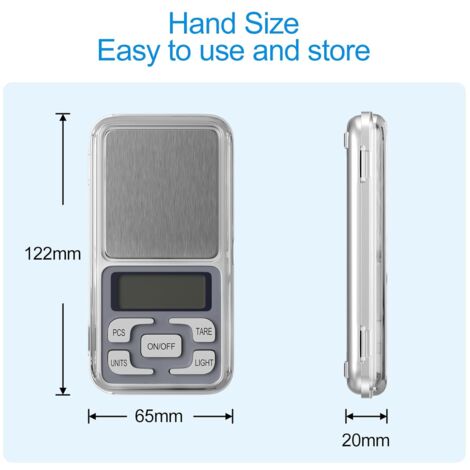 Homebuds 500g Balance De Precision 0.01g Avec Niveau à Bulle