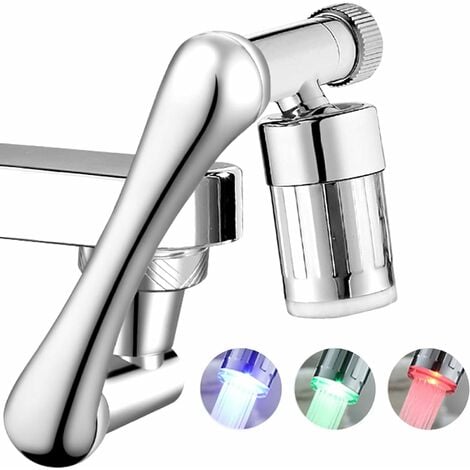 Dww-embout de robinet rotatif 1440 universel, mousseur robinet economie eau  avec deux modes de pulvrisation, économiseur d'eau pour robinet cuisine sa