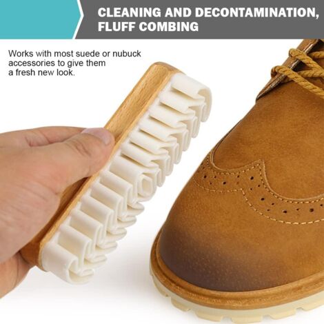Brosse à Chaussures Daim, Brosse Crêpe, Brosse Nubuck, Brosse de Nettoyage Daim, Brosse en Crepe Daim, Brosse de Nettoyage pour Daim et Nubuck, Brosse à Daim pour Nettoyage et Entretien Chaussures