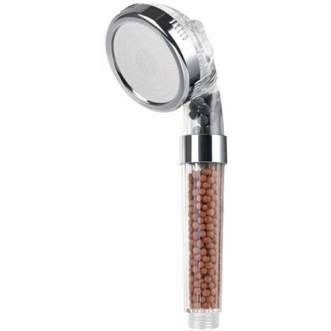 Pommeau De Douche 3 Couches Filtration - Boost De Pression, 3 Modes Et économie D'eau, Chromé Argent