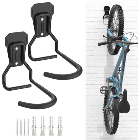 Cintre Mural Vélo Leonardo Da Vinci - Rangement Vertical Avec Plateau Pneu - 1 Vélo