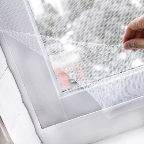 1Pcs Blanc - 130x150cm - Moustiquaire / Moustiquaire pour fenêtre  - Découpable