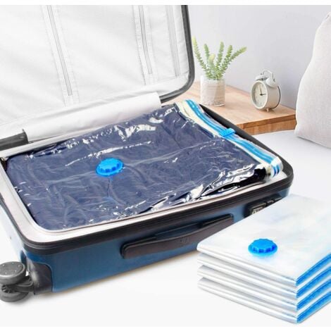 Sac de rangement transparent à compression sous vide 70x100, sac de rangement pour couettes et vêtements