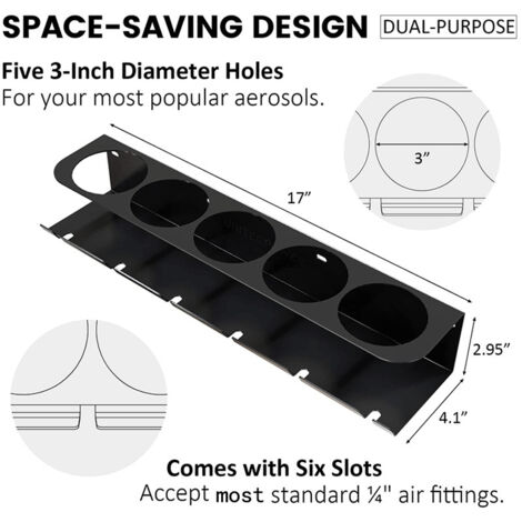 Nisorpa Support Mural En Bois Pour 24 Bombes De Peinture En Spray - Support De Rangement Mural Pour Peinture - Organiseur De Bouteilles De Peinture Pour Garage Et Espace De Travail