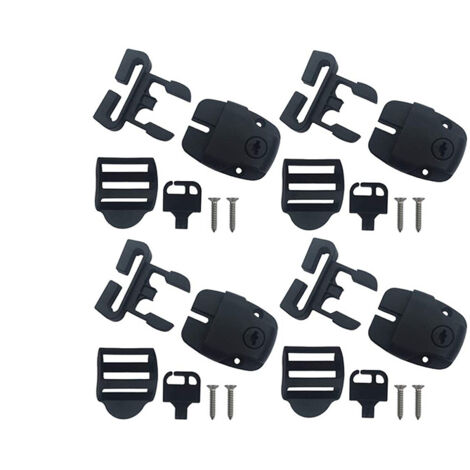 4 Kits De Clips Pour Couvercle De Spa - Loquet De Réparation Avec Clé Et Vis, Pour Sangles De 2,5 à 3,3 Cm