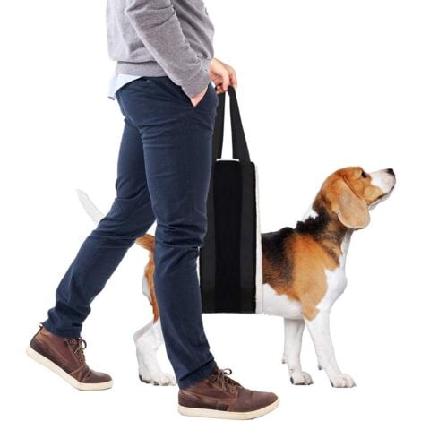 Grande écharpe pour chien de 30 à 120 lb pour les pattes arrière aide les chiens âgés à mobilité réduite, harnais de levage pour chien de 6 po x 41,3 po, lève-chien pour la rééducation de l'arthrite A