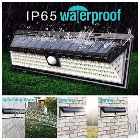 Lampe solaire extérieure, 118 Led avec 2 têtes, lampe de sécurité solaire pour l'extérieur avec détecteur de mouvement, lampe de sécurité solaire pour l'extérieur pour la porte d'entrée
