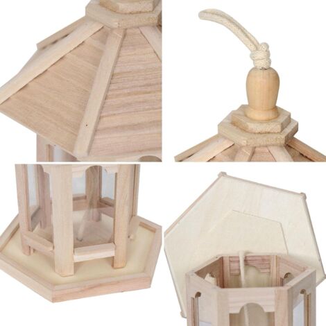 Mangeoire À Oiseaux Exterieur, Mangeoire Oiseaux Exterieur Suspendue, Mangeoire pour Oiseaux Sauvages, Nourriture en Bois pour Oiseaux Sauvages, pour Les Arrière-Cours, Les Arbres