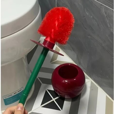 1 Ensemble De Brosse De Toilette Cerise, Brosse De Toilette Créative, Brosses De Toilette Et Supports Brosse Toilettes WC Produits et Accessoires de Nettoyage