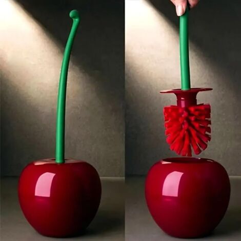 1 Ensemble De Brosse De Toilette Cerise, Brosse De Toilette Créative, Brosses De Toilette Et Supports Brosse Toilettes WC Produits et Accessoires de Nettoyage