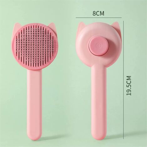 1 PCS Brosse Chiens Chats,Brosse pour chiens,Brosse pour chats,Brosse à enlever les poils pour animaux de compagnie à poils longs et courts,Clean Pet Hair with One Click,Massage Peigne(Rose)