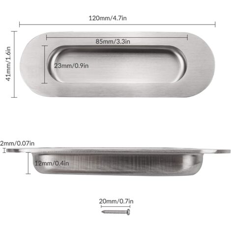 Poignée De Tiroir Ronde Encastrée - En Acier Inoxydable, Lot De 2, Design Moderne Et Simple