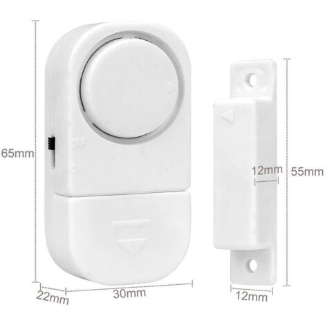 High-Alarme magnétique de porte sans fil capteur de porte et de fenêtre alarme antivol alarme de