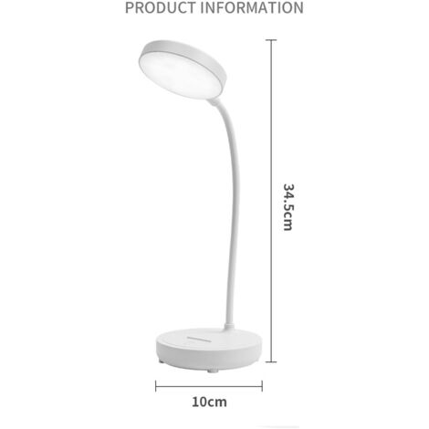 Lampe De Bureau LED - DILWE - Pliable 360° - 3 Modes De Couleur - Protection Des Yeux - USB