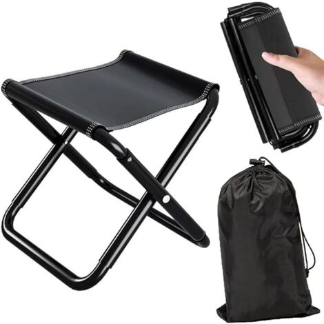 Siège De Camping Pliable - Petit Banc En Bois Pliable - Pêche Vintage - Pliant E