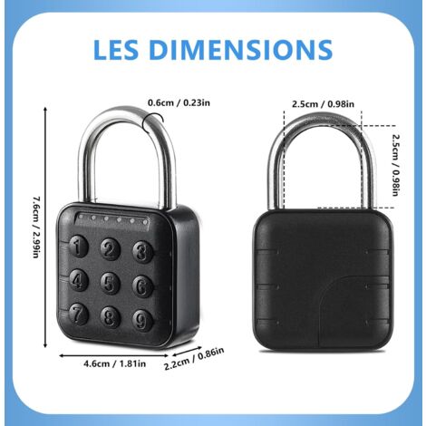 Cadenas Rotatif à Combinaison Avec Chiffres - Cadenas à Code Rond