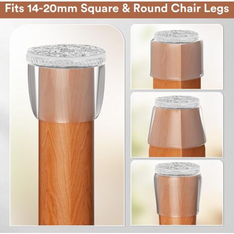 Protège-pieds De Chaise 50mm - Lot De 10 Pièces En Caoutchouc Noir, Par Uxcell