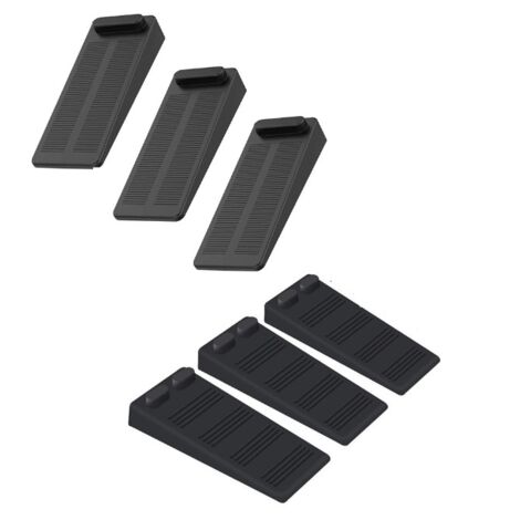 Butée De Porte En Caoutchouc - Forme Cale Antidérapante - Protection Doigts Et Sol - Gris Ou Noir
