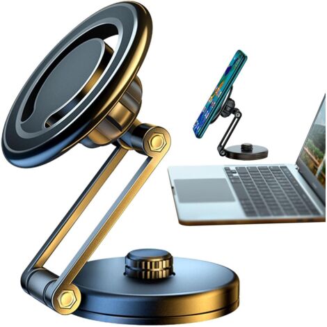 Support Téléphone Voiture Magnétique Avec Ventouse - Rotation 360° - Universel Et Stable