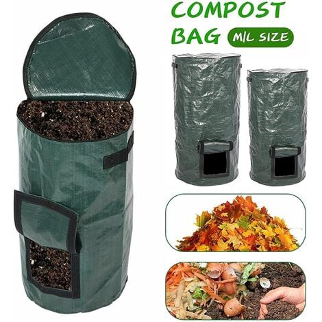 Composteur de jardin avec couvercle Bac à compost Activateur