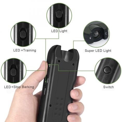 Répulsif à ultrasons pour chien Pet Dog Trainer Lampe de poche LED