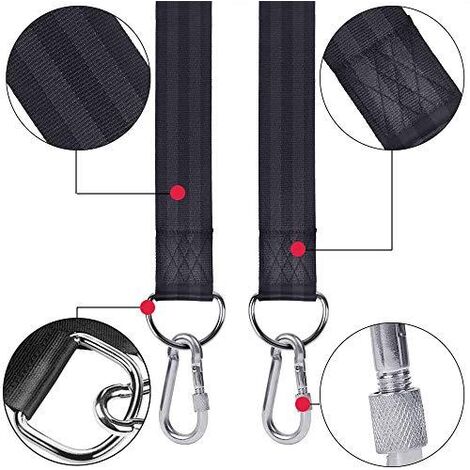 Balancoire Nid D'oiseau Kit Fixation Balançoire Hamac Molbory - 2 Sangles + Mousquetons | Charge 500kg Avec Protection Arbre Installation Balançoire Jardin