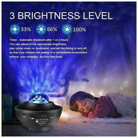 Lampe Projecteur Led Toile, Projecteur De Veilleuse Rotatif Avec 21 Modes &  Tlcommande & Timer & Enceinte & Bluetooth, Projecteur De Lumire Plafond To