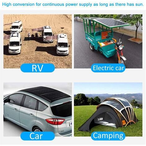 Contrôleur de charge de batterie de kit de panneau solaire 100W 60A 12V
