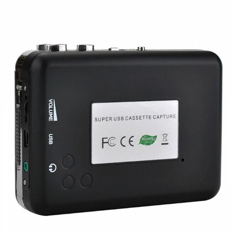 EJ.life lecteur de cassettes USB Lecteur de Cassettes Portable,  Convertisseur de Cassette en MP3 Via Câble USB, video lecteur