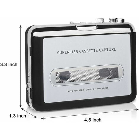 Lecteur de cassette USB Convertisseur de signal de cassette USB Lecteur de  cassette MP3