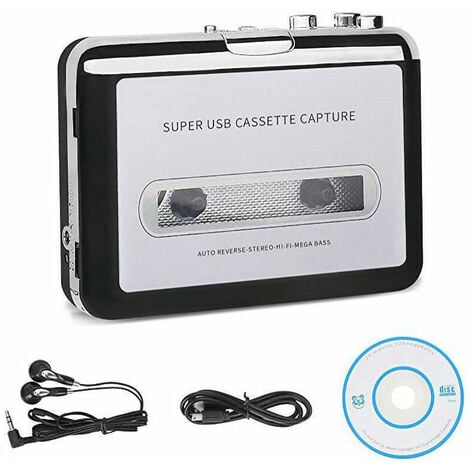 Lecteur de cassette audio, convertisseur audio de cassette USB en