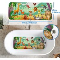 Tapis De Bain Antidérapant Enfant 100x40cm - 200 Ventouses, Sécurité Bébé !